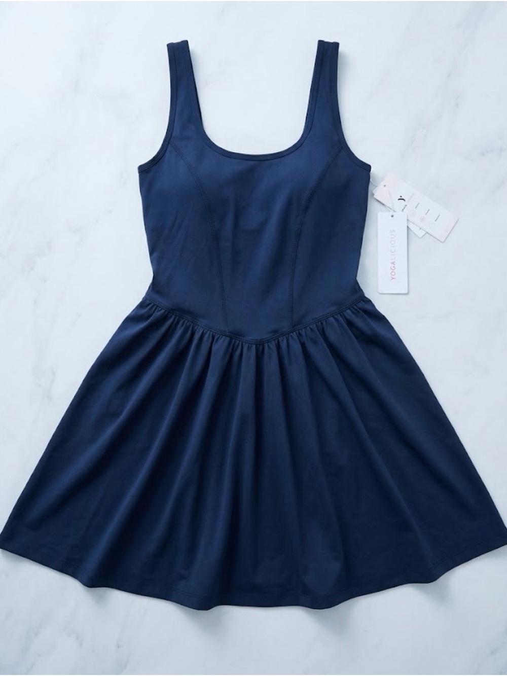 NWT athletic dress with built in shirts navy blue new new new  xs